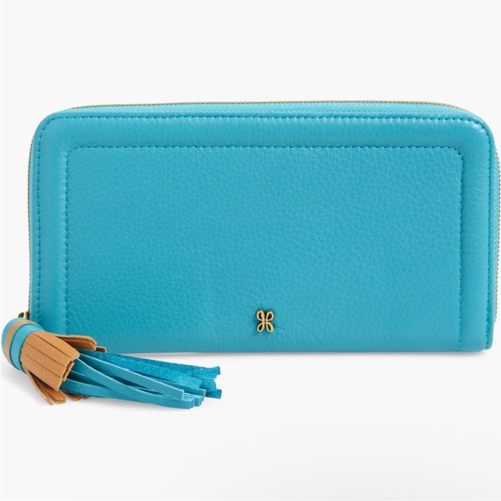 New Hobo International NILA Large Zip Around Wallet Aqua